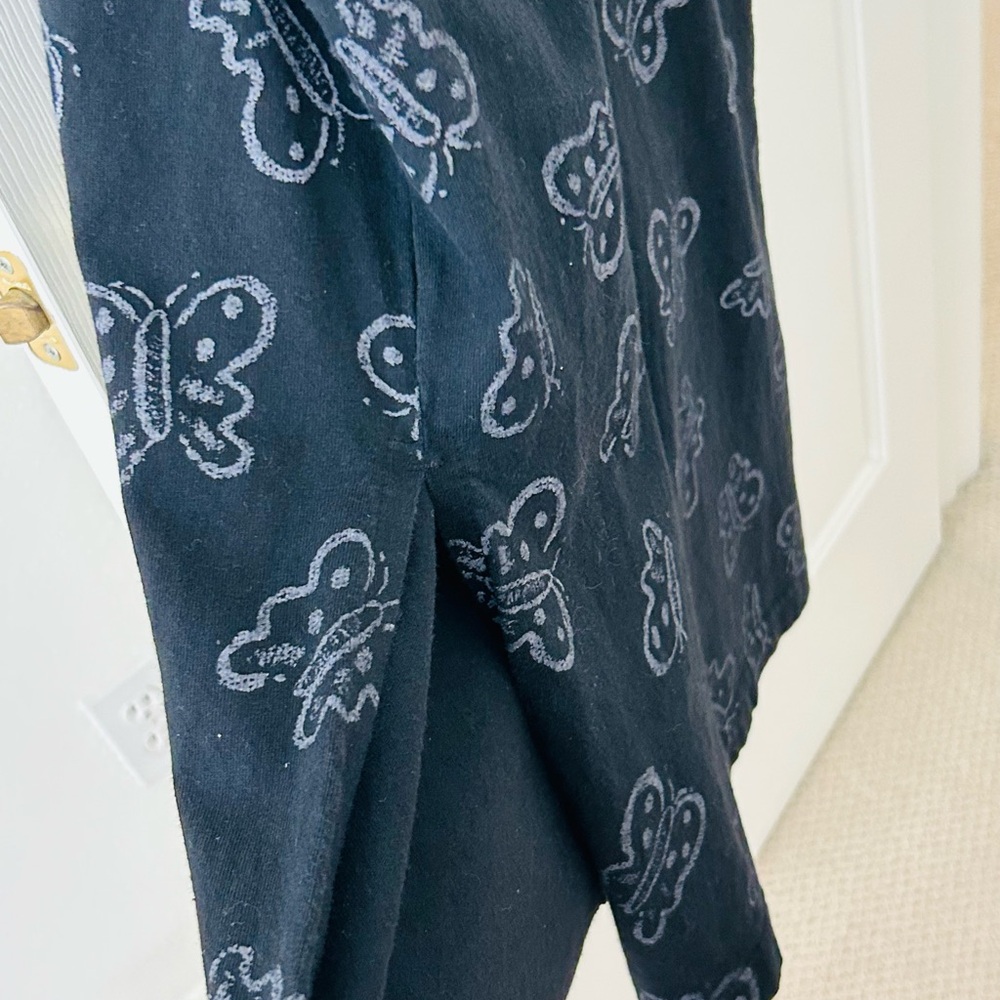 Vintage Fresh Produce Black Butterfly  Maxi Dress 100% Cotton  Sz Sm Made In USA - Picture 5 of 16